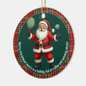 🎾🎄Custom text, Deck the Court Keramisch Ornament (Links)