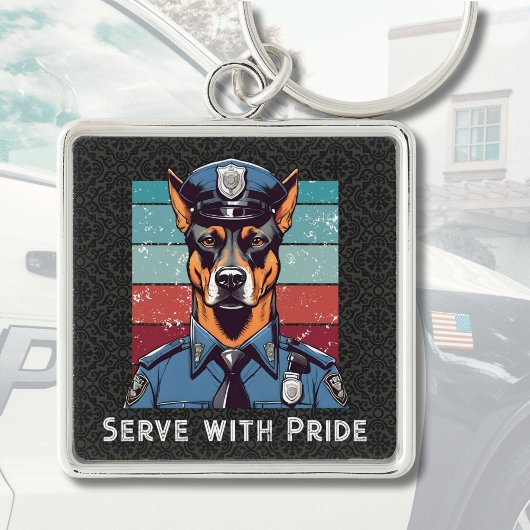 Custom Text Dog Gifts voor Politieagenten Pap Hem Sleutelhanger