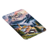 Custom Text Dolomites Alps Italy Travel Watercolor Magneet (Rechterzijde)