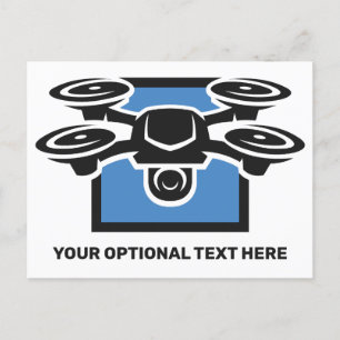 Custom Text Drone Briefkaart