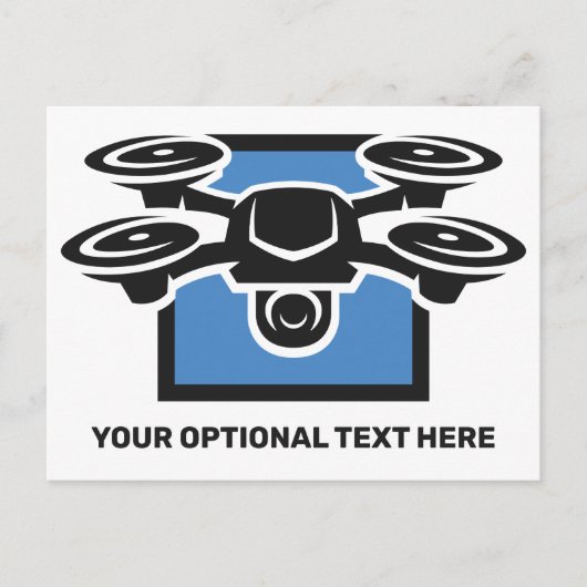 Custom Text Drone Briefkaart (Voorkant)