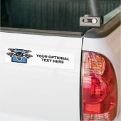 Custom Text Drone Bumpersticker (Op Truck)