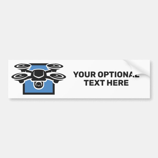 Custom Text Drone Bumpersticker (Voorkant)