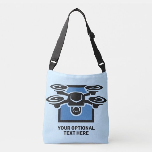 Custom Text Drone Crossbody Tas (Voorkant)
