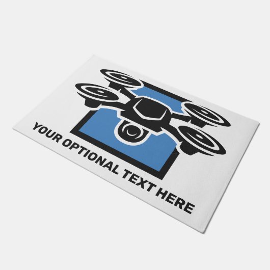 Custom Text Drone Deurmat (Schuin)