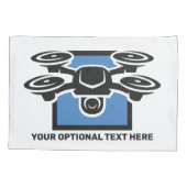 Custom Text Drone Kussensloop (Achterkant)
