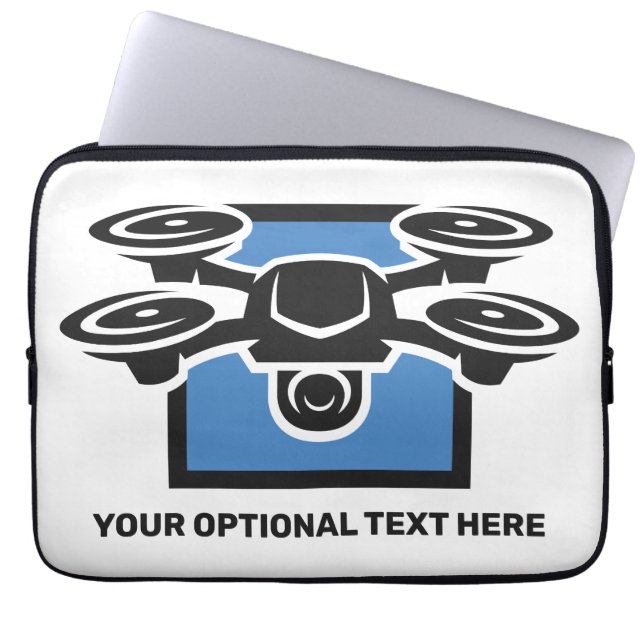 Custom Text Drone Laptop Sleeve (Voorkant)