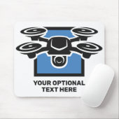 Custom Text Drone Muismat (Met muis)