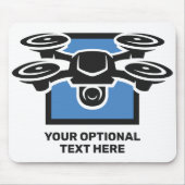 Custom Text Drone Muismat (Voorkant)