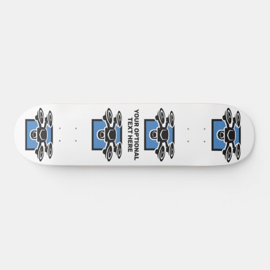 Custom Text Drone Persoonlijk Skateboard (Horizontaal)