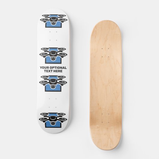 Custom Text Drone Persoonlijk Skateboard (Voorkant)
