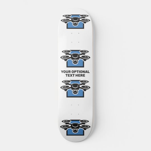 Custom Text Drone Persoonlijk Skateboard (Voorkant)