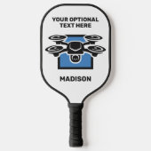 Custom Text Drone Pickleball Paddle (Voorkant)
