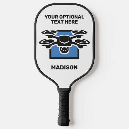 Custom Text Drone Pickleball Paddle (Achterkant)