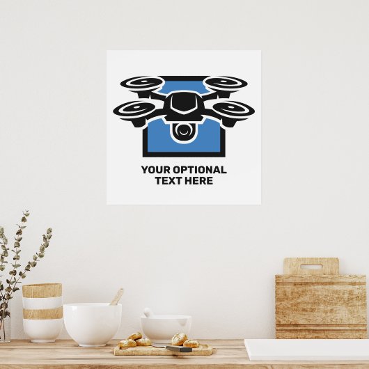 Custom Text Drone Poster (Keuken)