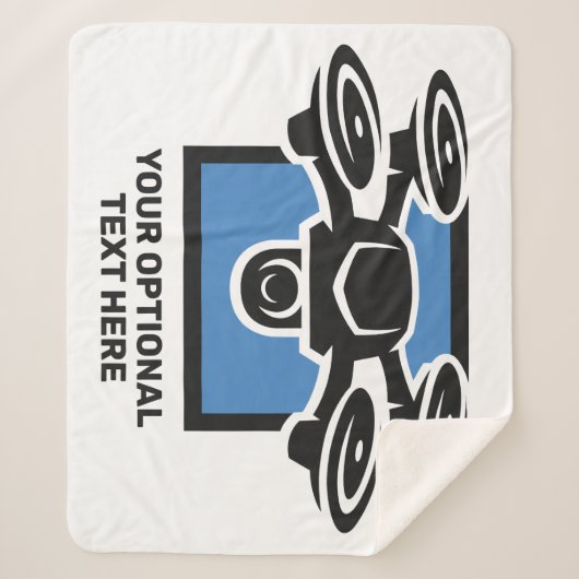 Custom Text Drone Sherpa Deken (Voorkant)