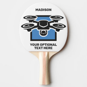 Custom Text Drone Tafeltennisbatje