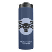 Custom Text Drone Thermosbeker (Voorkant)