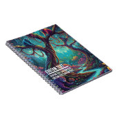 Custom Text Enchanted Forest Monkeys Colorful Notitieboek (Rechterzijde)