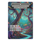 Custom Text Enchanted Forest Mystical Blue River Mini Klembord (Voorkant)