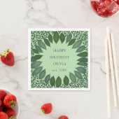 Custom text eucalyptus Frame Napkin – sage green Servet (Insitu)
