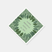 Custom text eucalyptus Frame Napkin – sage green Servet (Hoek)