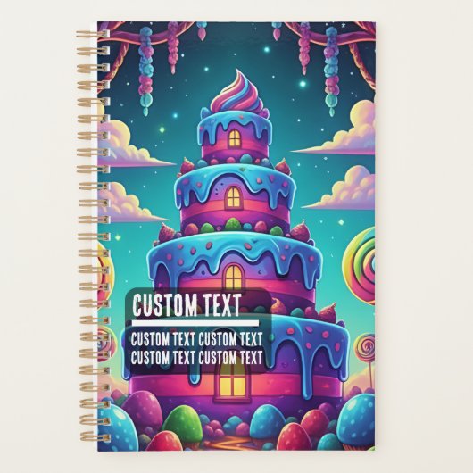 Custom Text Fantasy Sweet Treat Tower Planner (Voorkant)