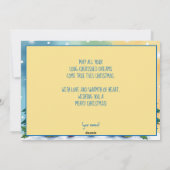 🎾🎄Custom text, Festive Three-Handed Smash Feestdagenkaart (Achterkant)