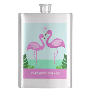Custom Text Flamingo Love Flacon