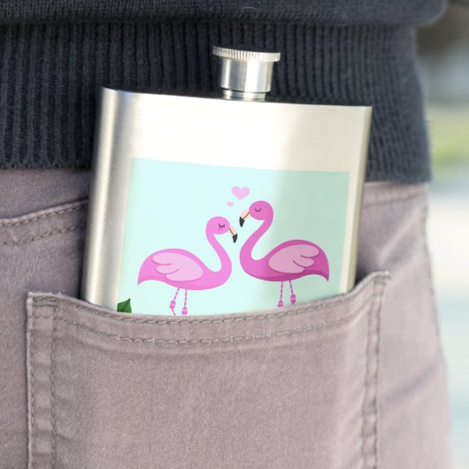 Custom Text Flamingo Love Flacon (Voorbeeld)