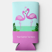 Custom Text Flamingo Love Seltzer Blikjeskoeler (Voorkant)