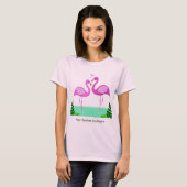 Custom Text Flamingo Love T-shirt (Voorkant volledig)