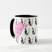 Custom Text French Bulldog Coffee Mug Mok (Voorkant links)