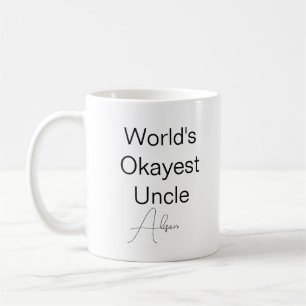 Custom Text Funny Humor World's Okayest oom Coff Koffiemok