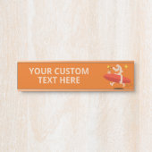 Custom Text Funny Surfer Deurbordje (Voorkant)