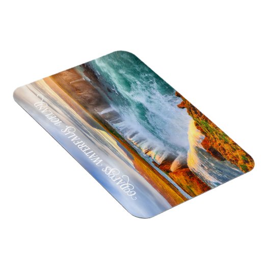 Custom Text Godafoss Waterfall, IJsland Magneet (Rechterzijde)