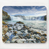 Custom Text Godafoss Waterfall, IJsland Muismat (Voorkant)
