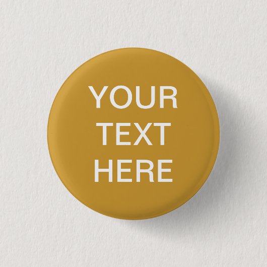 Custom Text Gold Color Pinback Button (Voorkant)