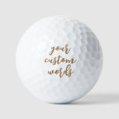 Custom Text Golf Balls voor groomsmen Eenvoudig Golfballen (Voorkant)