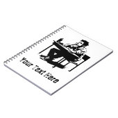 Custom Text Grunge Student Art Notebook Notitieboek (Linkerzijde)