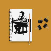 Custom Text Grunge Student Art Notebook Notitieboek