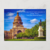 Custom Text Historic State Capitol Austin Texas Briefkaart (Voorkant)