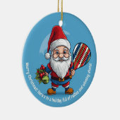 🎾🎄Custom text, Jingle Smash Keramisch Ornament (Rechts)