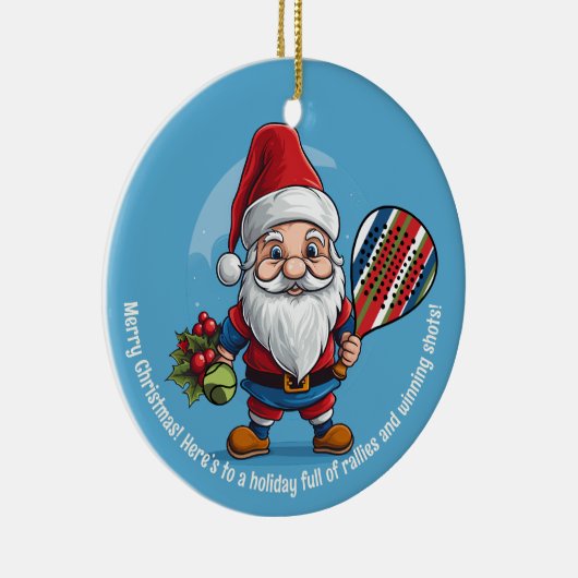 🎾🎄Custom text, Jingle Smash Keramisch Ornament (Rechts)