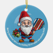 🎾🎄Custom text, Jingle Smash Keramisch Ornament (Voorkant)