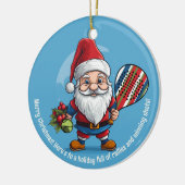 🎾🎄Custom text, Jingle Smash Keramisch Ornament (Links)