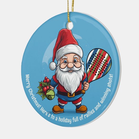 🎾🎄Custom text, Jingle Smash Keramisch Ornament (Links)