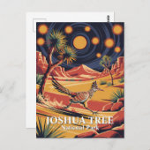 Custom Text Joshua Tree Wildlife Roadrunner Desert Briefkaart (Voorkant / Achterkant)