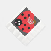 Custom Text Ladybird Party Napkin – Cute Cartoon  Servet (Hoek)