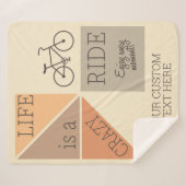 Custom Text Life is een Crazy Ride Sherpa Deken (Voorkant (horizontaal))